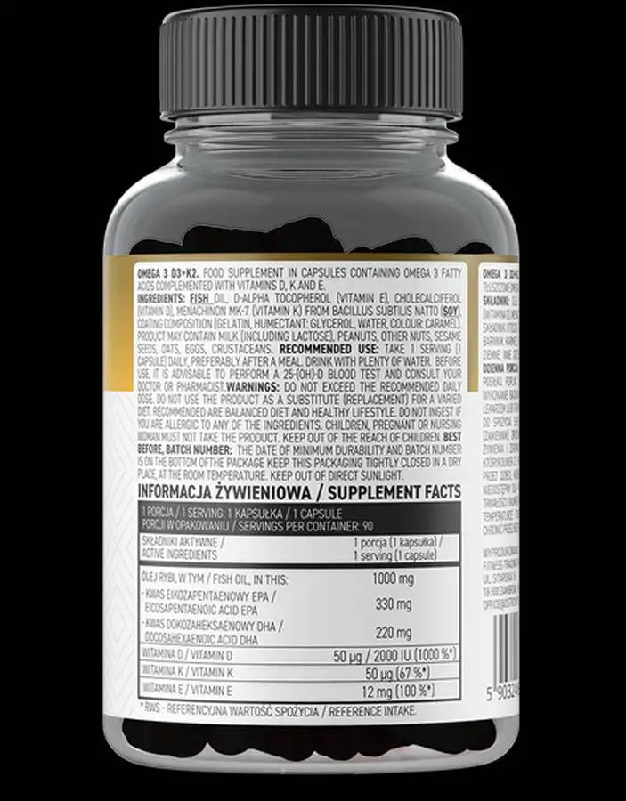<tc>OstroVit</tc> Omega 3 / D3 + K2 - 90 Gélové kapsuly