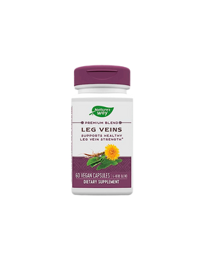 Varicose veins and impaired circulation - Leg Veins - Premium formula with herbs and vitamin C, 60 capsules - Nutra Best Europe