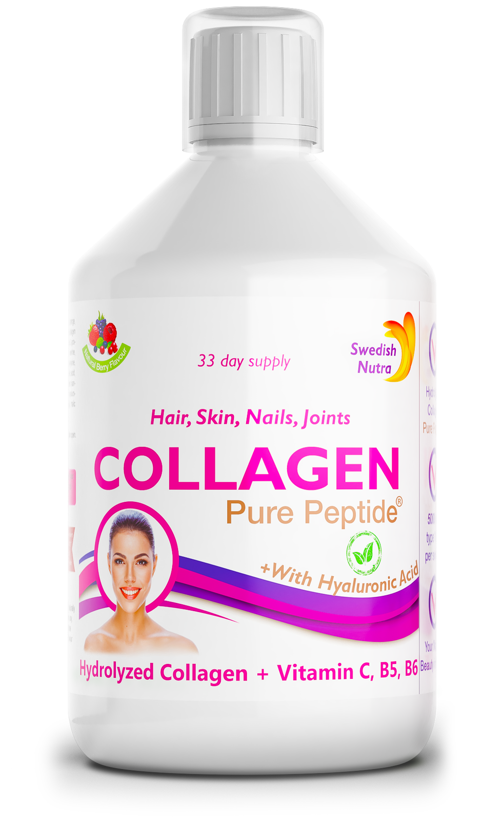 Hovädzí kolagén 5 000 mg s kyselinou hyalurónovou 5 mg - 500 ml