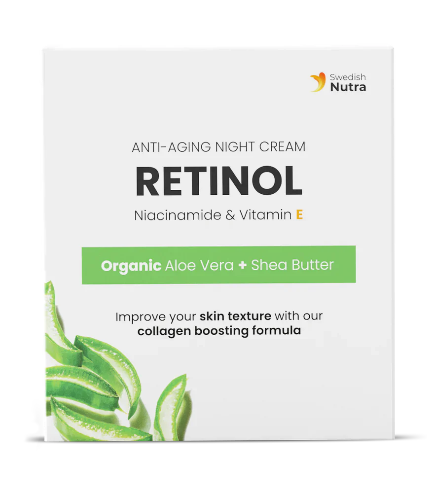 Nočný krém s Retinolom, Hyaluronom a Kolagénom 50 ml <tc>Swedish Nutra</tc>