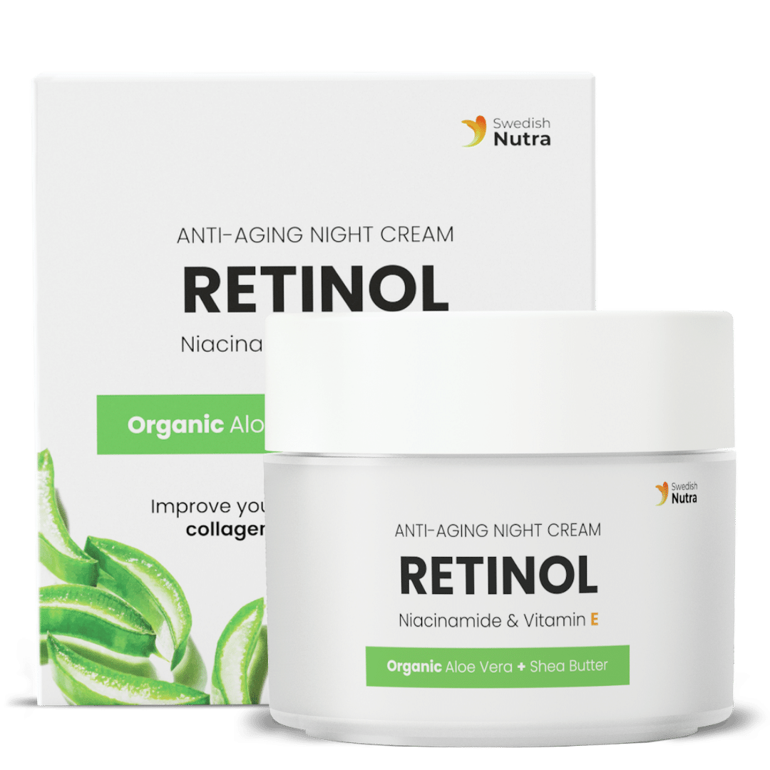 Nočný krém s Retinolom, Hyaluronom a Kolagénom 50 ml <tc>Swedish Nutra</tc>