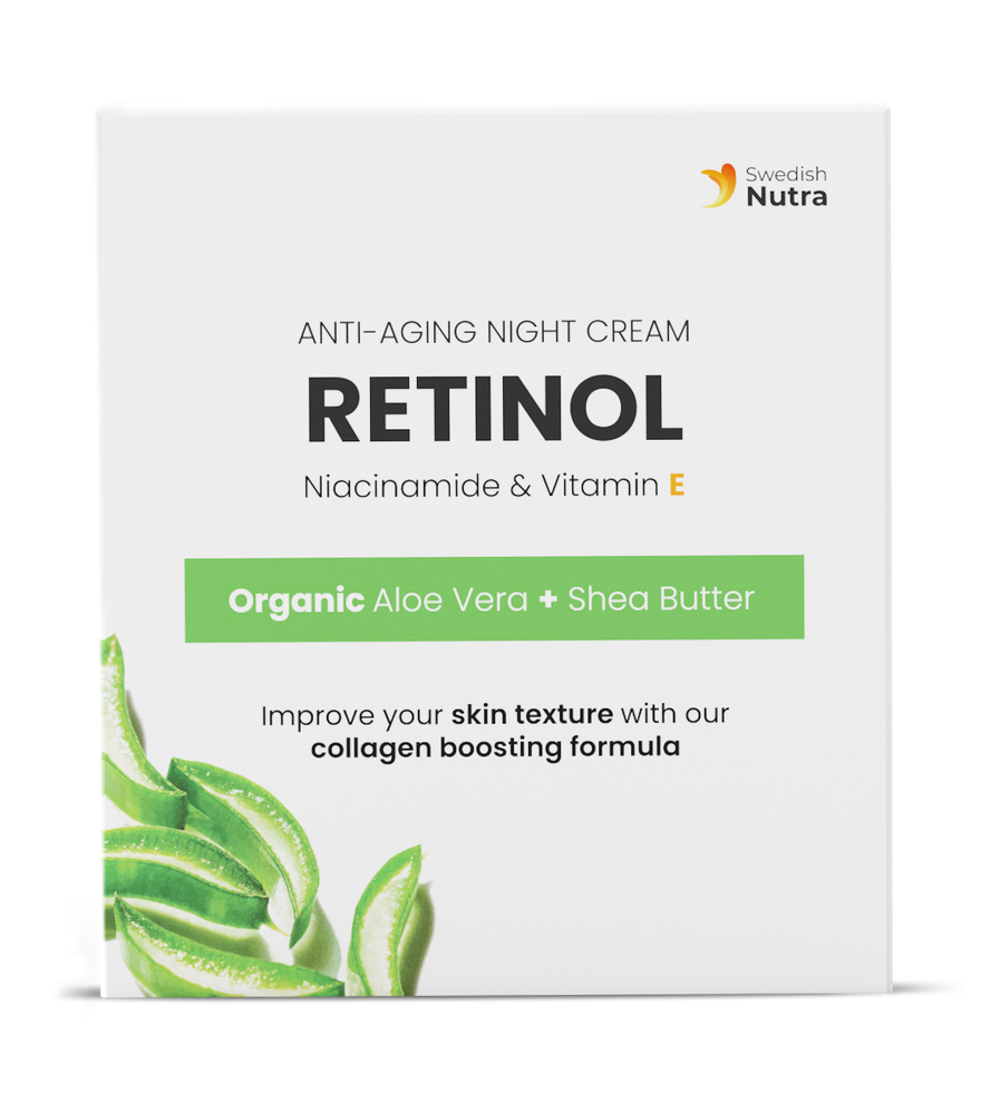 Nočný krém s Retinolom, Hyaluronom a Kolagénom 50 ml <tc>Swedish Nutra</tc>