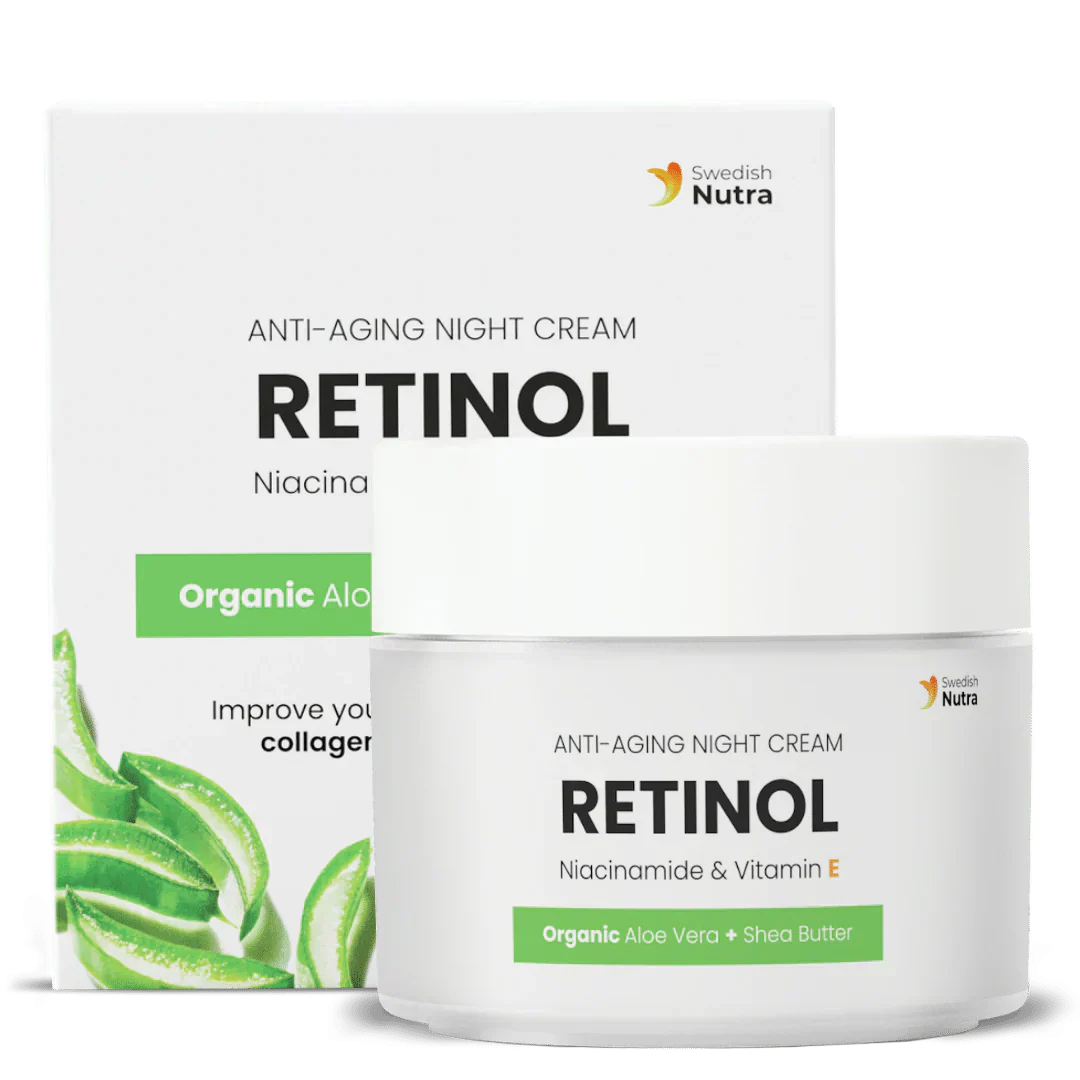 Nočný krém s Retinolom, Hyaluronom a Kolagénom 50 ml <tc>Swedish Nutra</tc>