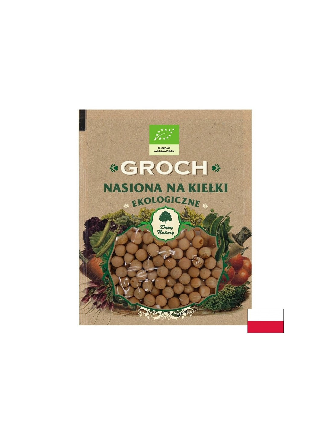 Hrášok - semená na klíčky Bio, 50 g <tc>Dary Natury</tc>