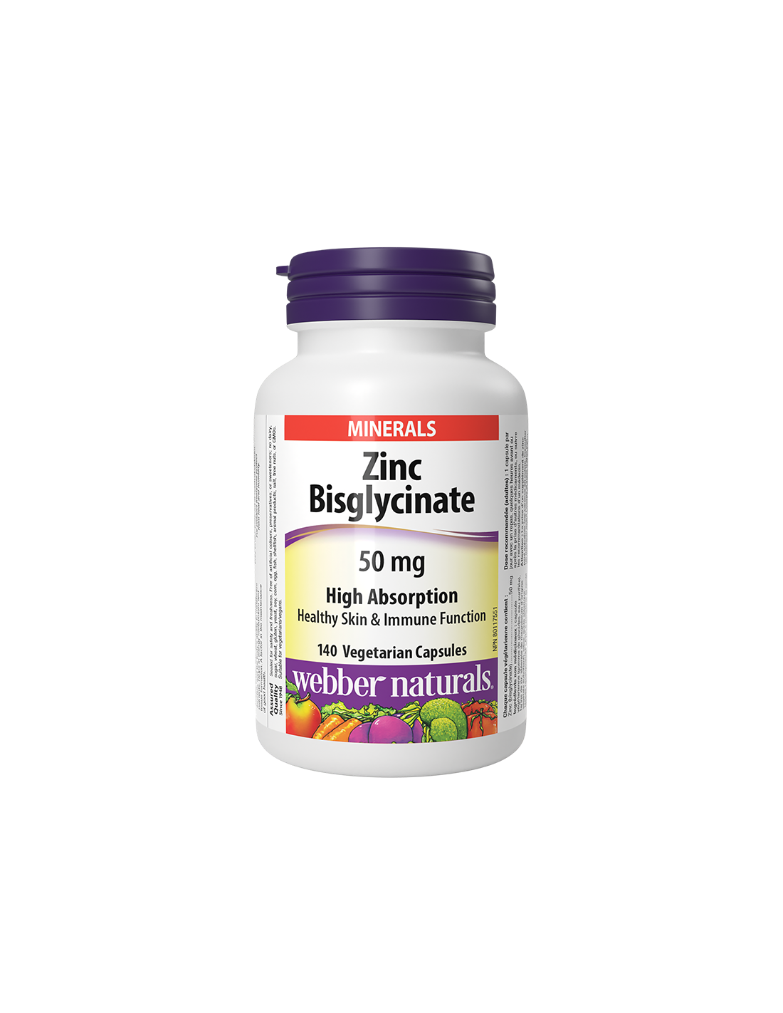 Imunita - bisglycinát zinku (vysoká absorpcia), 50 mg /140 V kapsuly