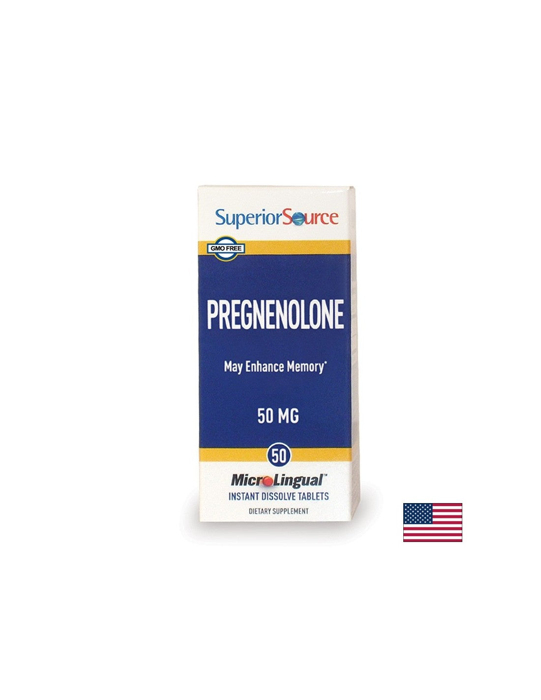 Pamäť a koncentrácia - Pregnenolón, 50 mg x 50 sublingválnych tabliet <tc>Superior Source</tc>