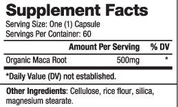 MACA Organické 500 mg / 60 čiapok
