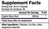 MACA Organické 500 mg / 60 čiapok
