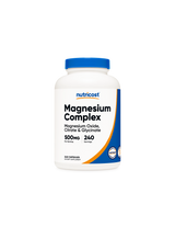 Funkcie nervov a svalov - Magnézium Complex, 500 mg x 240 kapsúl <tc>Nutricost</tc>
