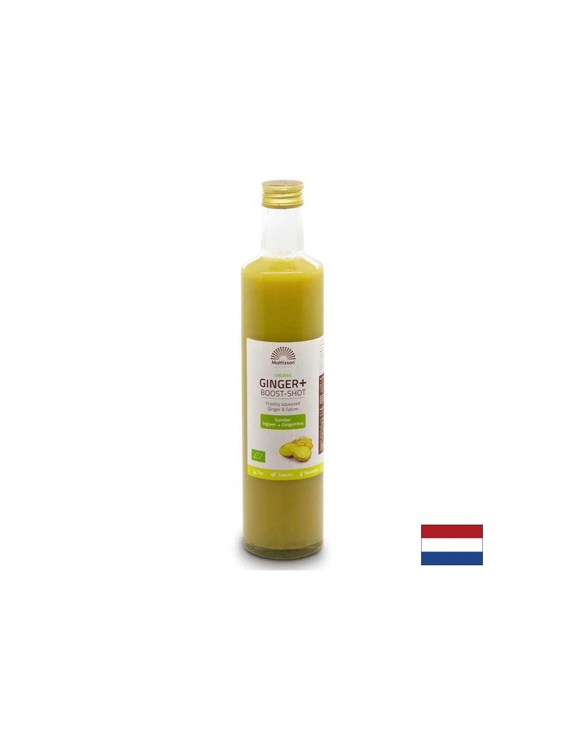 Organický zázvor a citrónová šťava na kulinárske použitie, 500 ml