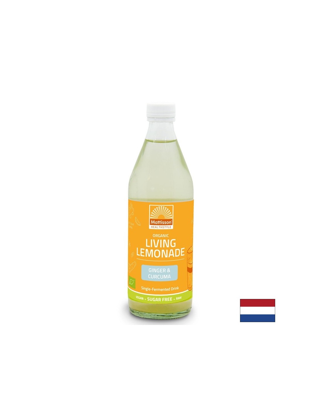 Živá limonáda s zázvorom a kurkumovým životopisom, 500 ml