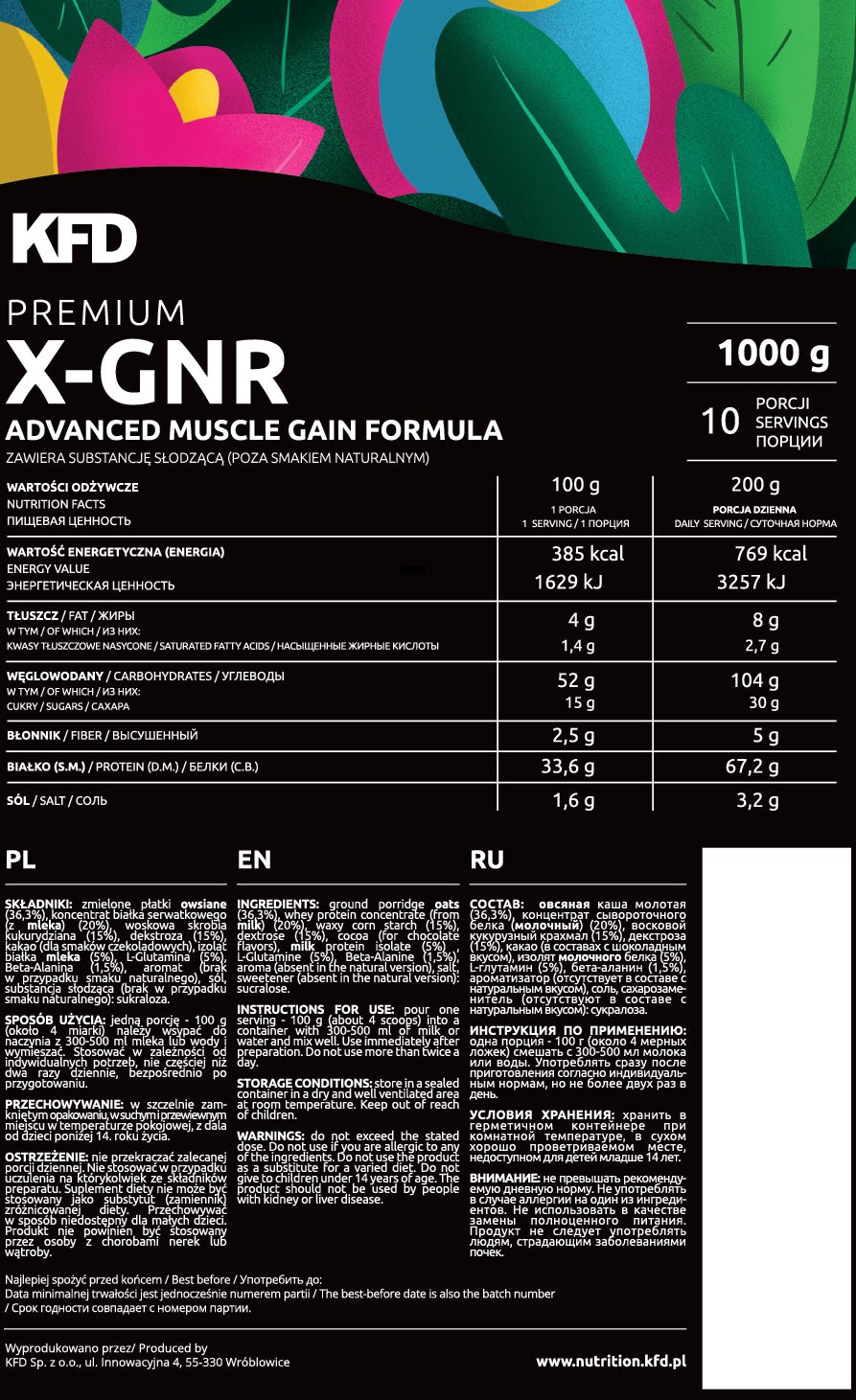 Prémiový X -Gainer - 1,00 kg
