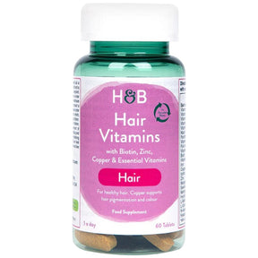 Hair Vitamins | With Biotin, Zinc and Copper 60 Tablets - Nutra Best Europe