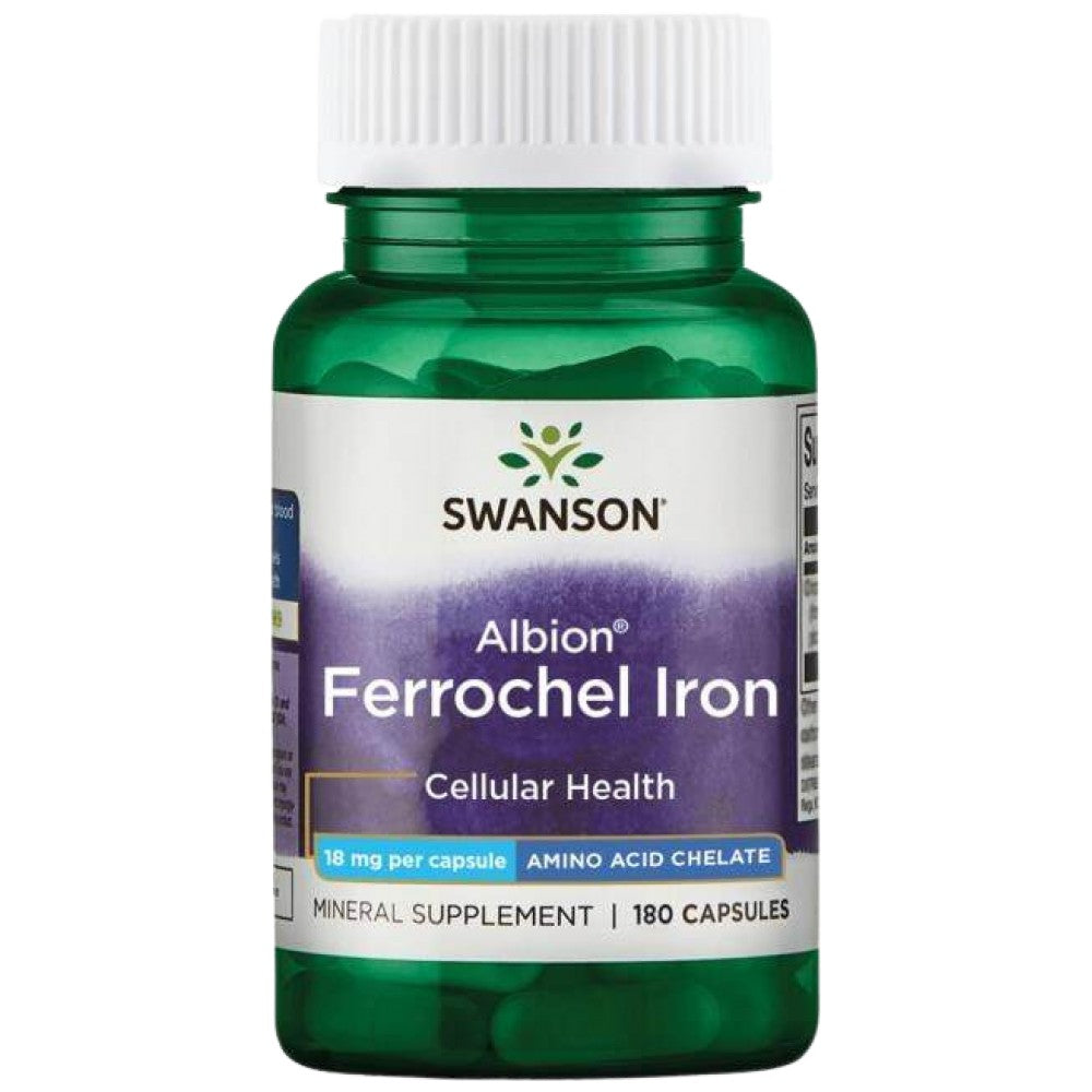 Albion Chelatované ferrochel železo 18 mg 180 kapsúl