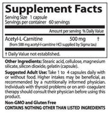 Najlepšie acetyl-L-karnitín 500 mg-120 kapsúl