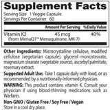 Najlepší prírodný vitamín K2 Mk -7 45 McG - 180 kapsúl