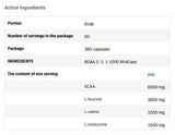 BCAA 2: 1: 1 1 000 XTRACAP - 360 kapsúl