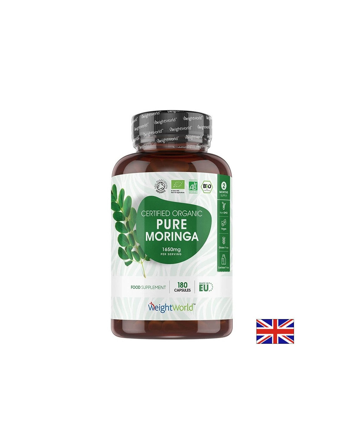 Antioxidant, reguluje hladinu cukru v krvi - Moringa, 550 mg x 180 kapsúl