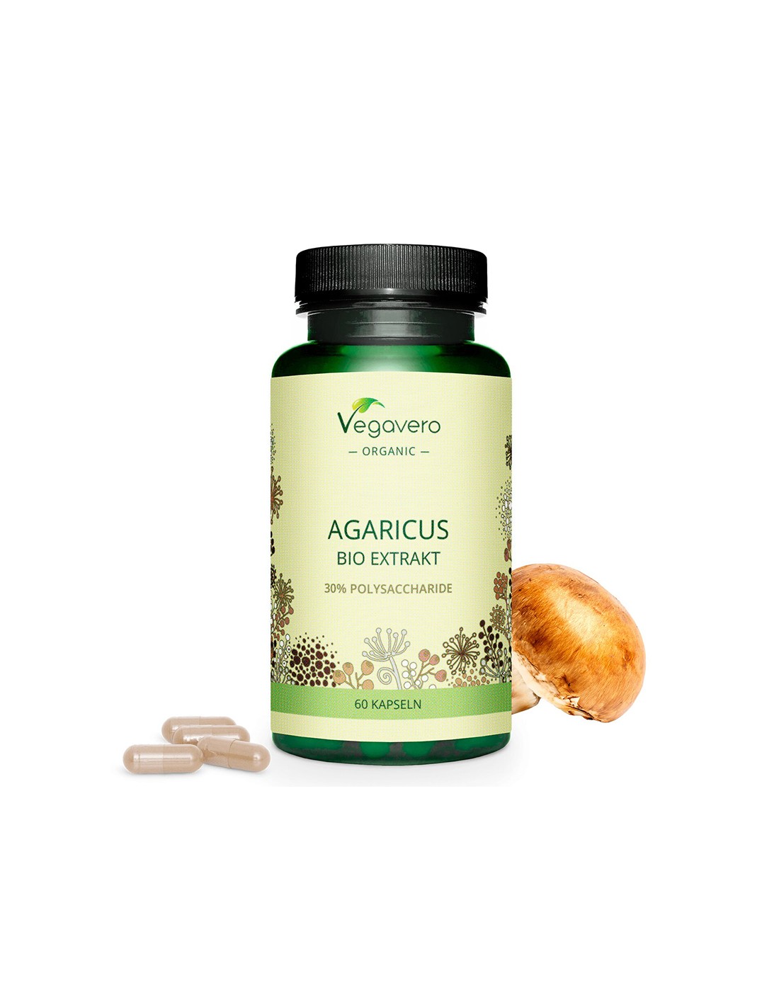Prírodný imunomodulátor - Bio Agaricus (extrakt), 60 kapsúl <tc>Vegavero</tc>