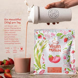 Strawberry vegánskych proteínov - 600 g vyrobených v Nemecku - Alpha Foods
