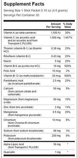 Ultra 1 000 mg energia C s elektrolytami 30 paketov