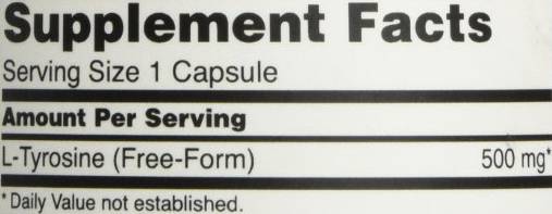 L -Tyrosín 500 mg - 120 kapsúl