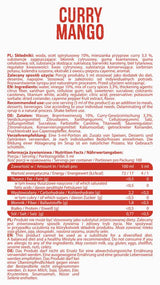Nulová kalória omáčka Curry Mango - 500 ml
