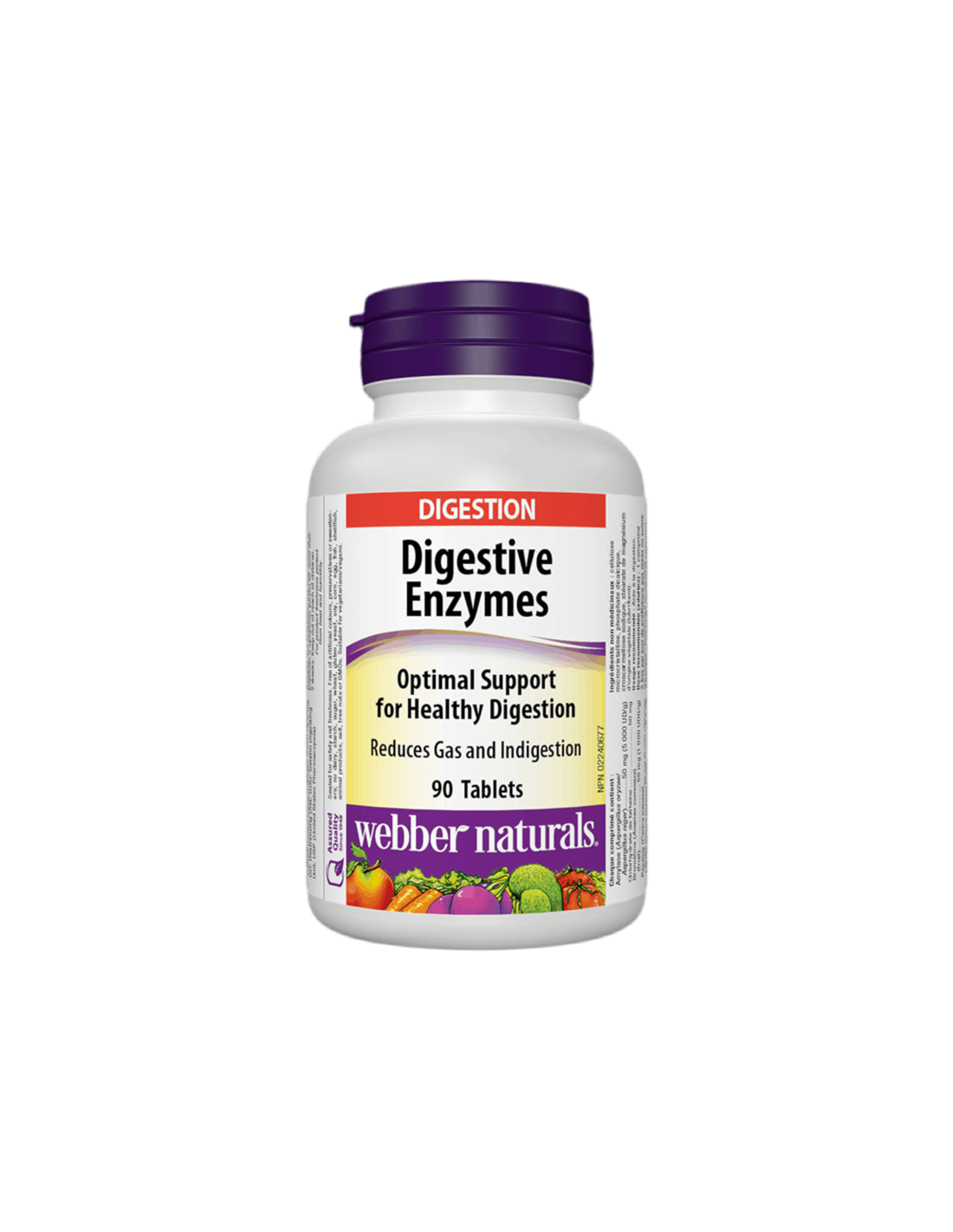 Tráviace enzýmy x 90 tabliet <tc>Webber Naturals</tc>
