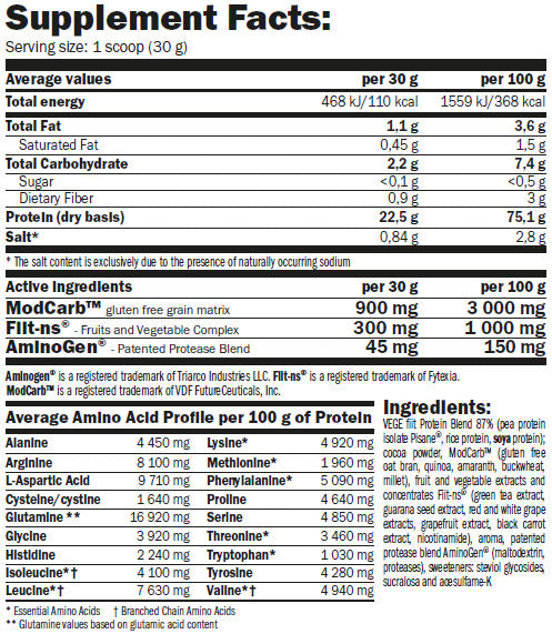 Vegefiit proteín 0,720 kg