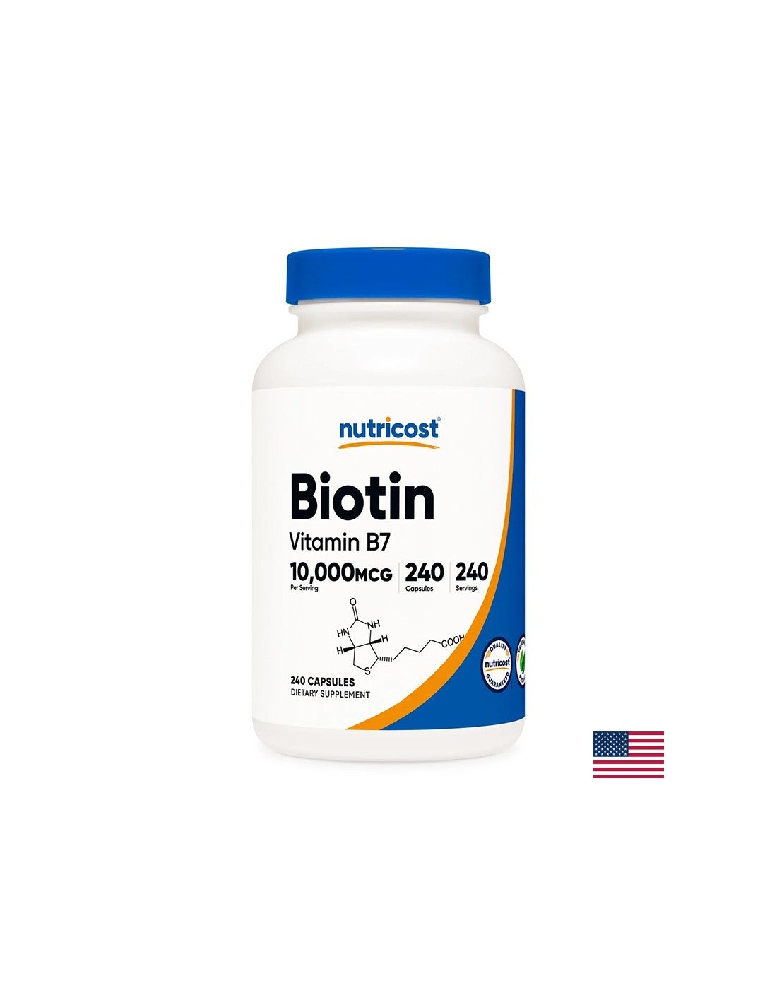 Vlasy a koža - biotín (vitamín B7), 10000 µg x 240 kapsúl