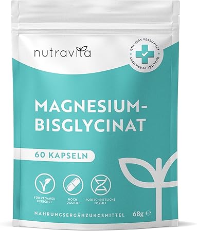 Bisglycinát horečnatý 60 kapsúl 320 mg Vegánsky <tc>Nutravita</tc>