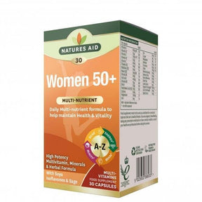 Complex for women 50+ (Womens 50+ Multi-Vitamins & Minerals) 30 capsules NaturesAid - Nutra Best Europe