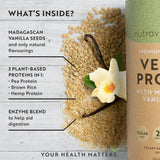 Vegánsky proteín + enzýmy - 750 g (vanilka) <tc>Nutravita</tc>