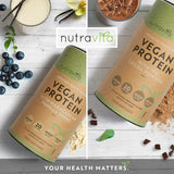 Vegánsky proteín + enzýmy - 750 g (vanilka) <tc>Nutravita</tc>