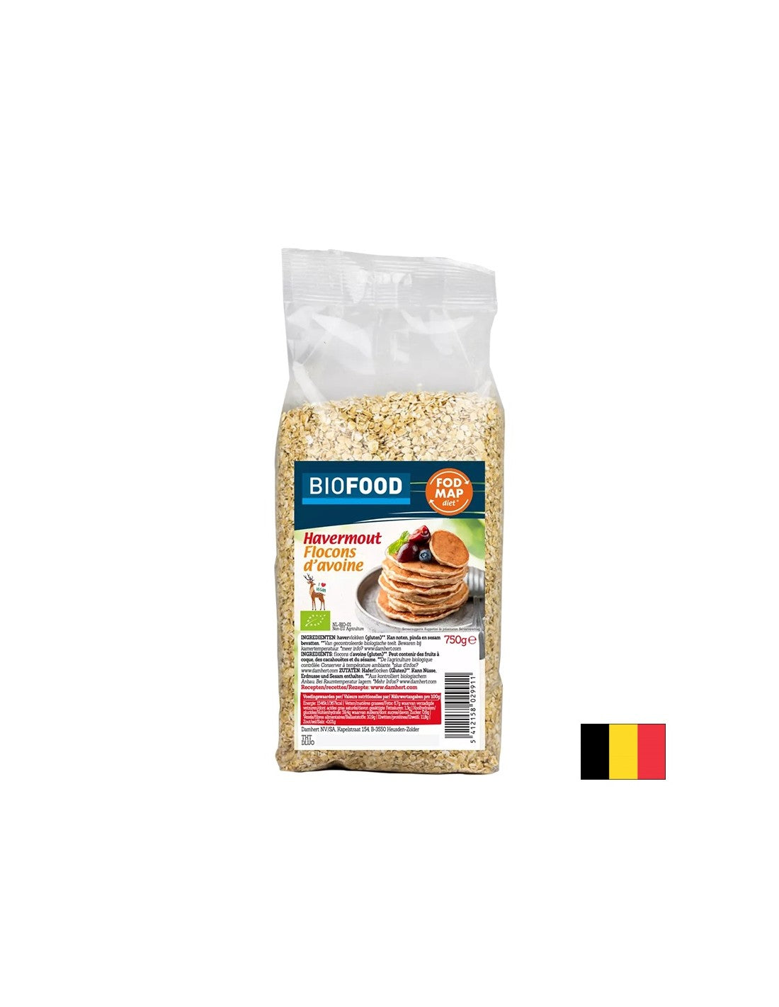 Ovsené vločky, organické, 750 g