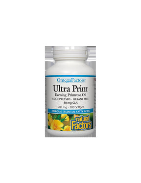 Ultra Prim Evening Primrose Oil 500 mg - 180 Gel capsules - Nutra Best Europe