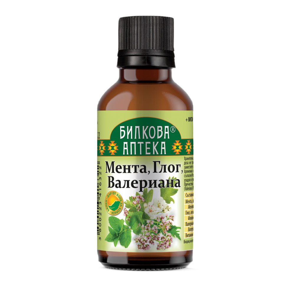 Tincture Mint, Hawthorn, Valerian - 50 ml