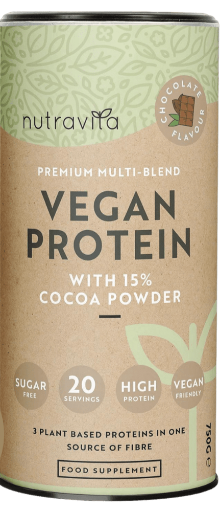 Vegánsky proteín + enzýmy - 750 g (čokoláda) <tc>Nutravita</tc>
