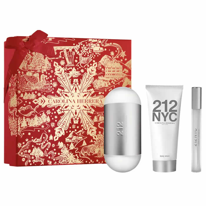 <tc>CAROLINA HERRERA</tc> 212 Nyc toaletná voda s rozprašovačom 100 ml sada 3 kusy