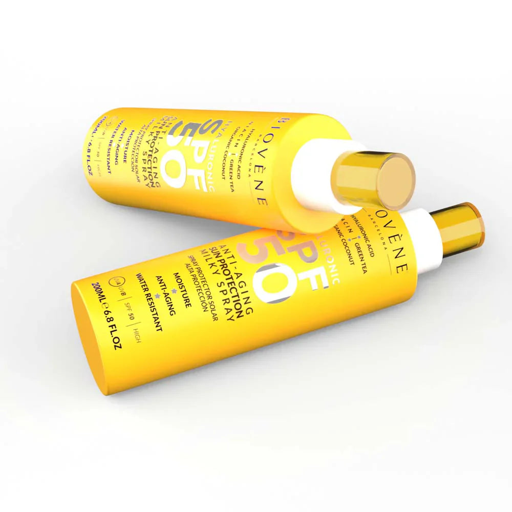 Opaľovací krém na tvár a telo SPF 50 s kyselinou hyalurónovou proti starnutiu - 200 ml