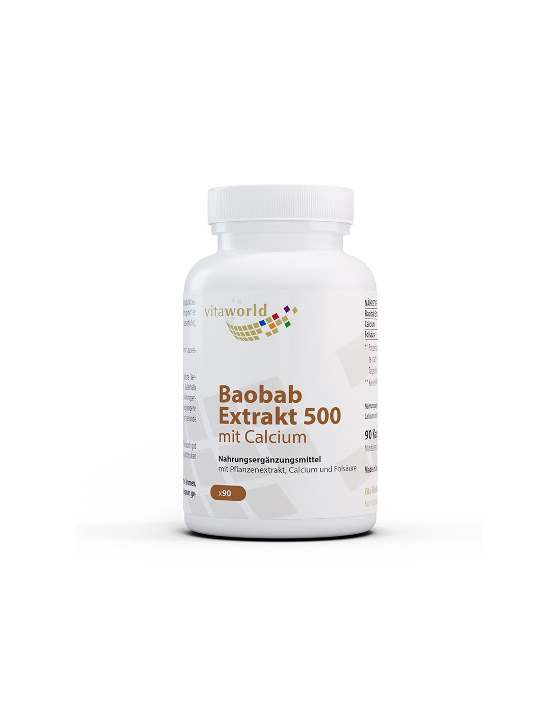 Imunita a energia - extrakt baobab + kyselina vápnik a listová, 90 kapsúl