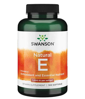 Natural Vitamin E 1000 IU - 100 Gel capsules - Nutra Best Europe