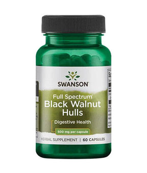 Black Walnut Hulls 500 mg - 60 capsules - Nutra Best Europe