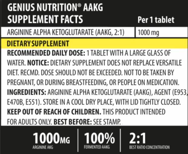 AAKG 1000 mg 180 tabliet
