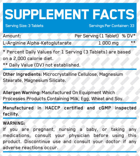 AAKG 1 000 mg/100 kariet