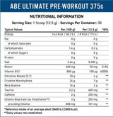 Abe - všetko čierne všetko Ultimate pred tréningom - 375 gramov