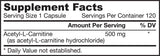 Acetyl L -karnitín 500 mg - 60 kapsúl