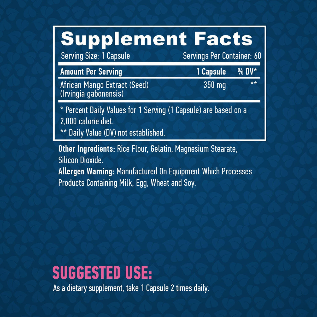 Africké mango 350 mg / 60 čiapky.