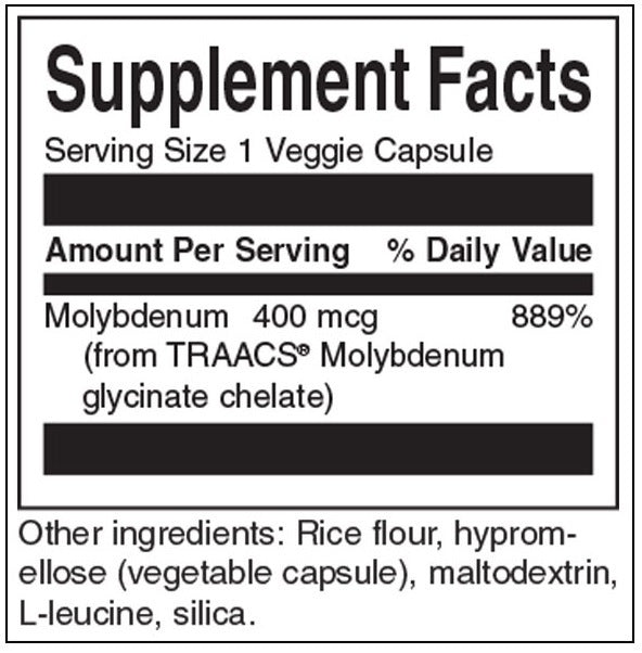 Albion Chelat Molybddenum 400 McG - 60 kapsúl