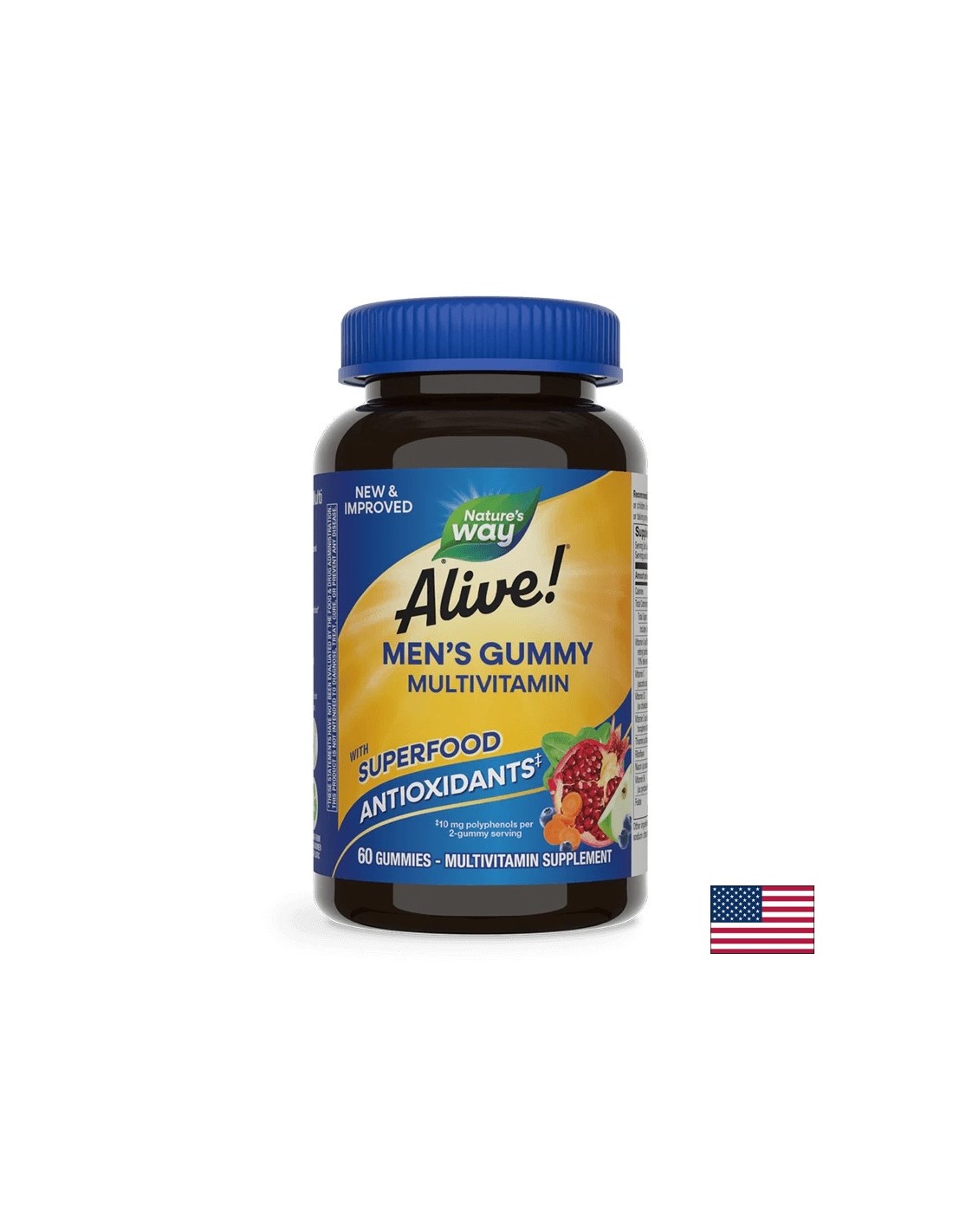 <tc>Alive</tc>! Pánsky Gummy Kompletný multivitamín / <tc>Alive</tc>! Mužský multivitamín Nature's Way, 60 mäkkých gélov